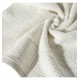 Krémový uterák z bavlny so striebornou ozdobnou časťou