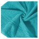 Modrý bavlnený uterák s ozdobným pruhom
