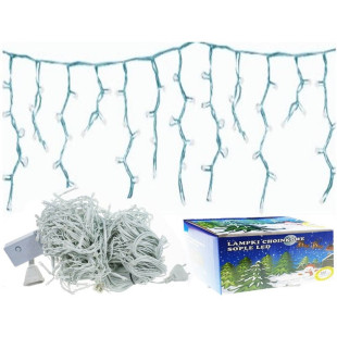 Studenobiele vianočné LED svetielka v tvare cencúľov