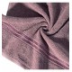 Bavlnený uterák s ozdobným dvojitým pruhom v tmavej lilavej farbe