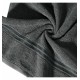 Bavlnený uterák s ozdobnými dvoma pruhmi v tmavosivej farbe