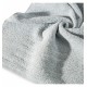 Bavlnený sivý uterák s ozdobnými pruhmi