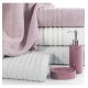 Bavlnený ružový uterák s ozdobnými pruhmi