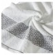 Biely elegantný bavlnený uterák s pruhom čiernych vzorov