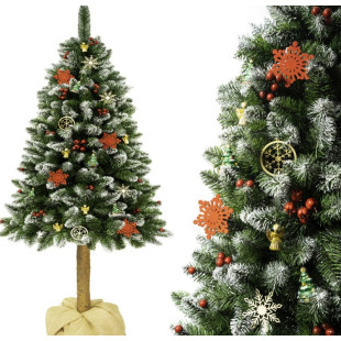 Umelý vianočný stromček diamantová borovica na kmeni 220 cm