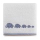 Bielo modrá detská osuška s motívom sloníkov