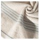 Béžový bavlnený uterák do kúpeľne s výšivkou
