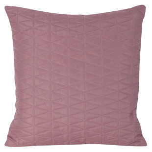 Prešívaná obliečka na vankúš s geometrickým vzorom v ružovej farbe
