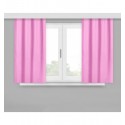 Ružový jednofarebný krátky záves 
