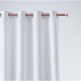Záves jednofarebný biely so zavesením na kruhy