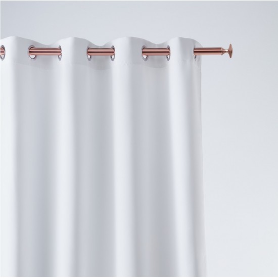 Záves jednofarebný biely so zavesením na kruhy
