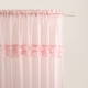 Záclona FRILLA na francúzske okno v púdrovo ružovej farbe s riasiacou páskou