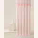 Záclona FRILLA na francúzske okno v púdrovo ružovej farbe s riasiacou páskou