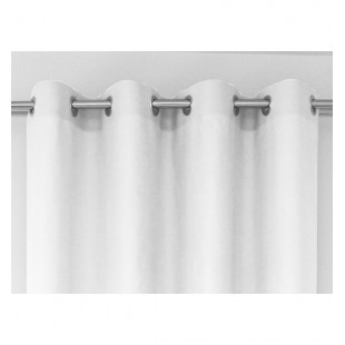 Biely jednofarebný záves s kruhmi