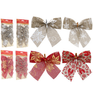 Sada 6 vianočných ozdôb 10x10 cm béžovej farbe