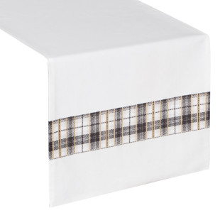 Vianočný behúň na stôl s ozdobnou mriežkou