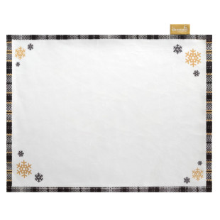 Vianočný obrúsok zdobený snehovými vločkami