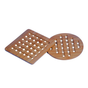 Sada 2 bambusových dosiek pod hrniec 19 cm