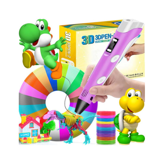 3D pero v ružovej farbe + náplne