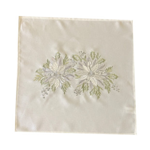 Dekoračný obrúsok v bielej farbe s vianočným motívom