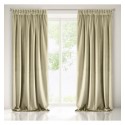 Béžový nepriesvitný zamatový záves 