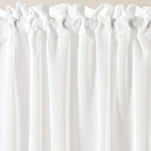 Priehľadná biela záclona NOVELIA s tunelovým zavesením