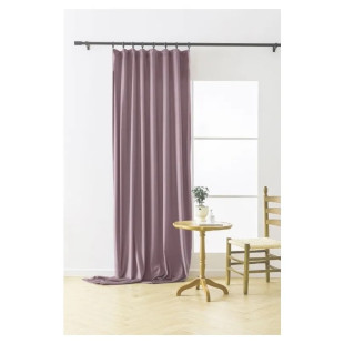 Ružový zamatový záves na riasiacej páske