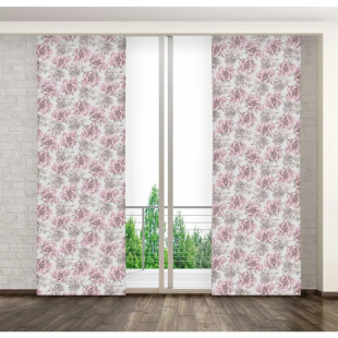 Panelový záves s potlačou ružových pivoniek