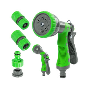 Záhradná ručná postrekovacia pištoľ + súprava spojok