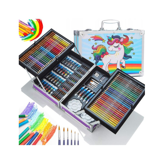 Umelecká súprava pre deti, kufrík, 145 ks.