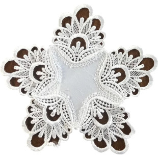 Obrúsok kruhový s čipkovaným lemom