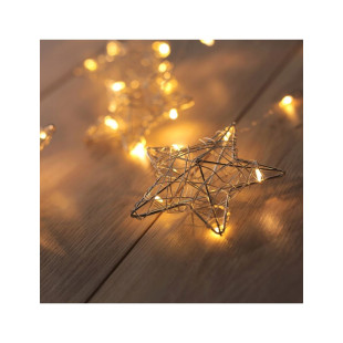 Vianočné svetielka Pletené kovové hviezdy