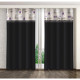 Čierny záves s levanduľovou potlačou