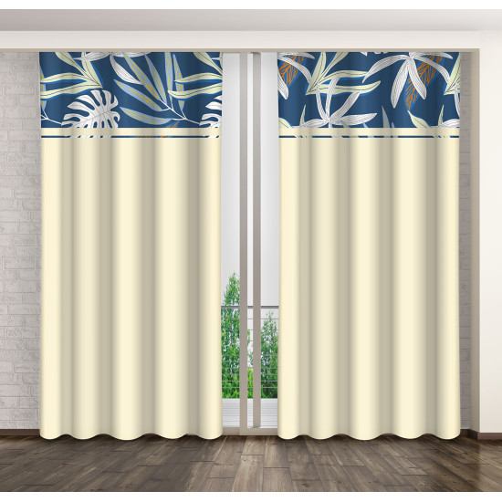 Dekoračný záves s rastlinným motívom