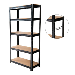 Regál 5-policový 180 X 90 X 30 cm, nosnosť: 175 kg