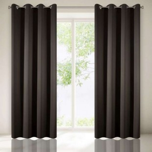 Tmavosivý zatemňovací dekoračný záves na okno