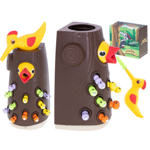 Magnetická hra nakŕm vtáka a chyť červa