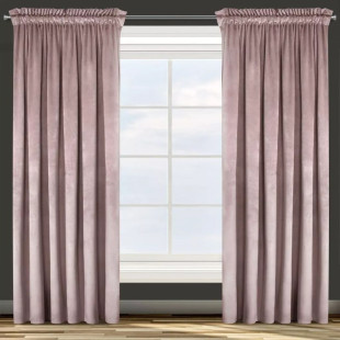 Staroružový stredne zatemňujúci zamatový záves s riasiacou páskou