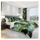 Zeleno čierne posteľné obliečky s exotickým motívom