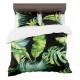Zeleno čierne posteľné obliečky s exotickým motívom