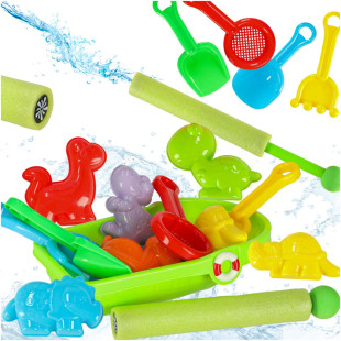 Loď s príslušenstvom formy na piesok voda formy + striekačka striekačka 12el.